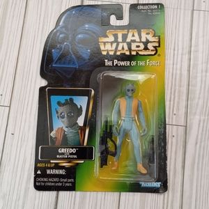 Vintage Star Wars Greedo 1996 Action Figure with Blaster Pistol